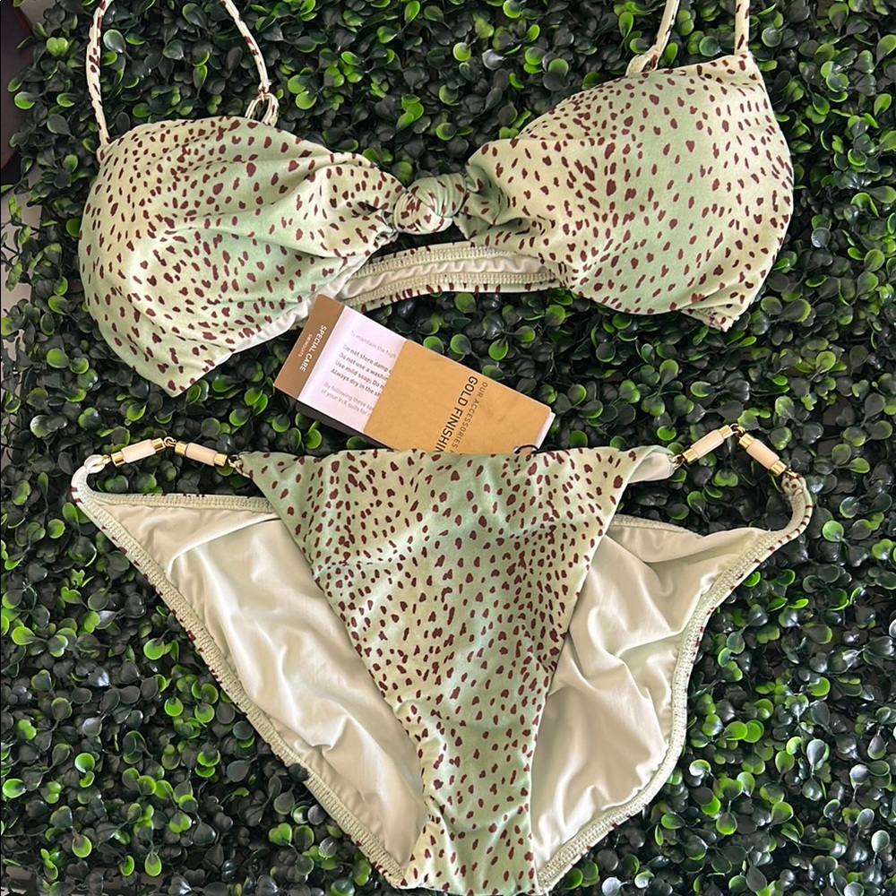 Green and Brown Bikini Swimwear